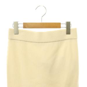 MUSE de Deuxieme Classe 24SS DINER RIB タイトスカート ロング リブ スリット 36 アイボリー /CX OS