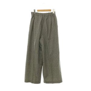 ENFOLD CORDURA TWEED TROUSERS パンツ ワイド 千鳥格子 36 ブラック オフホワイト /DO