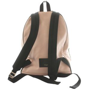 SAINT LAURENT PARIS レザー切替バックパック ピンク ブラック