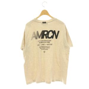 AMERICANA 25SS CITY GYM AMERICANA Tシャツ カットソー 半袖 バックプリント 杢ベージュ