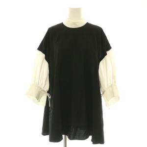 LAYERED BALLOON-SLEEVE PULLOVER ブラウス レイヤード バルーンスリーブ