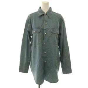 MB171-5053IS PEARL DENIM SHIRT デニムシャツ 長袖 S ブルー /HK OS