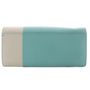 TIFFANY&Co. コンチネンタル フラップウォレット ティファニーブルー ホワイト