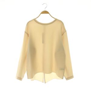24SS バックスリットブラウスTee カットソー 長袖 F ベージュ /HK OS