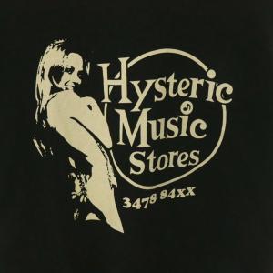 HYSTERIC GLAMOUR MUSIC STORES Tシャツ カットソー 半袖 コットン L ブラック アイボリー 02251CT35
