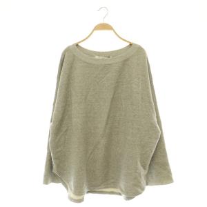 26SS リヨセルコットンボートネックSWEAT スウェット プルオーバー 長袖 オーバーサイズ F グレー