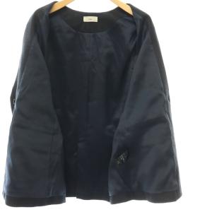 IENA 26SS &NAVY ツィーディーダブルジャケット 38 ネイビー