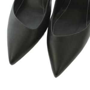 BALENCIAGA ポインテッドトゥパンプス ピンヒール レザー 36.5 23.5cm 黒 ブラック /MI OS