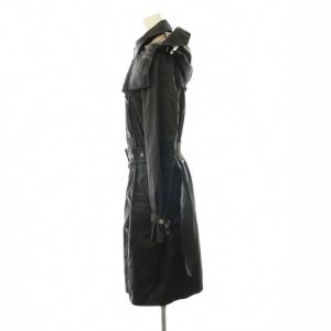 BURBERRY KENSINGTON ナイロントレンチコート ノバチェック 38 ブラック 8014016