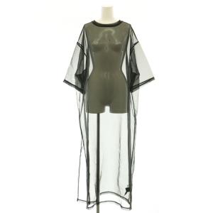 26SS SUNDAY Sheer T ワンピース ロング 七分袖 ブラック /HK OS