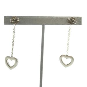 TIFFANY&Co. ハートリンク ドロップ ピアス 両耳用 アクセサリー ジュエリー ワンカラー チェーン 925 シルバー