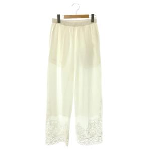 26SS カットワークレースパンツ ワイド イージー 36 ホワイト /DO OS SH