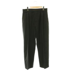 reinga pants ウールカシミヤ混 フランネルパンツ 48 チャコールブラック