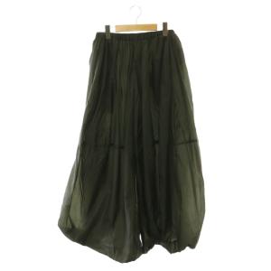 26SS twist panel skirt スカート ツイストパネル デザイン ロング M グレイッシュグリーン