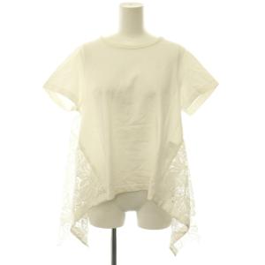 26SS レースドッキングロングTシャツ カットソー 半袖 2 オフホワイト /HS OS