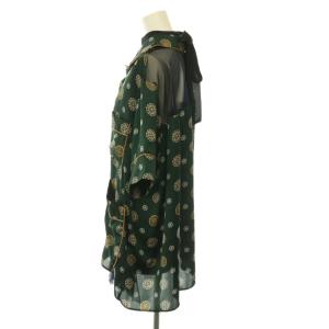 sacai 21-05582 Komon Print Shirt シャツ 半袖 総柄 3 ダークグリーン マルチカラー