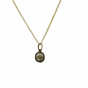 シェル ラブラドライトネックレスチャームセット K10/K5