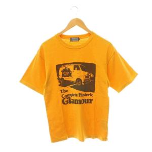 THE COMPLETE HYS Tシャツ クルーネック プリント 半袖 S オレンジ /HS OS