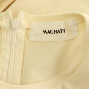 MACHATT ウエストギャザーノースリーブロングワンピース ストレッチ アイボリー /MY OS