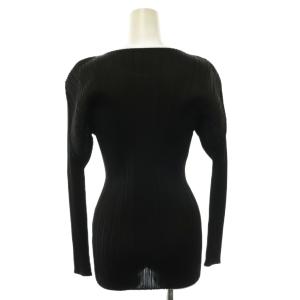 PLEATS PLEASE ISSEY MIYAKE イッセイミヤケ クルーネックプルオーバートップス カットソー プリーツ 3 黒 ブラック PP11-JK251