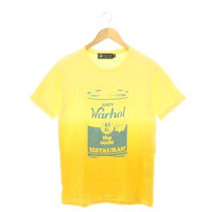 × アンディウォーホル Andy Warhol グラデーション プリントTシャツ カットソー M イエロー