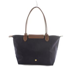 Longchamp ル・プリアージュ ショッピング トートバッグ ナイロン 紫 パープル 茶 ブラウン /MI OS