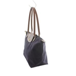 Longchamp ル・プリアージュ ショッピング トートバッグ ナイロン 紫 パープル 茶 ブラウン /MI OS