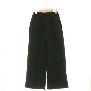 KATHARINE HAMNETT 25SS スウェットイージーパンツ ワイド S ブラック /HK OS