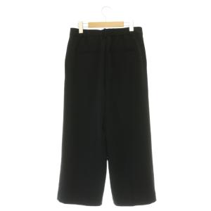 23区 26SS トリアセダブルジョーゼット フルレングス パンツ ワイド センタープレス 42 濃紺 ダークネイビー