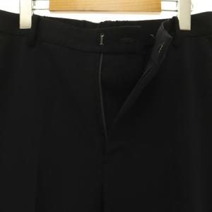 23区 26SS トリアセダブルジョーゼット フルレングス パンツ ワイド センタープレス 42 濃紺 ダークネイビー