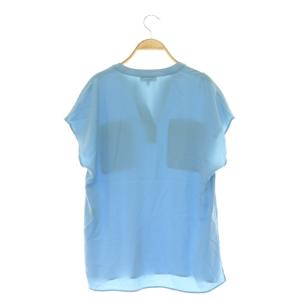Theory POWDER CREPE PKT POPOVER N ブラウス プルオーバー フレンチスリーブ S ライトブルー