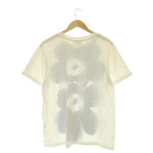 marimekko UnikkoウニッコフラワープリントクルーネックTシャツMarimekko カットソー 半袖 L ホワイト