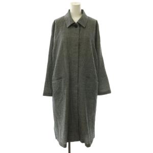 dama collection ロングコート ステンカラー 薄手 2 ブラック ホワイト /DO OS