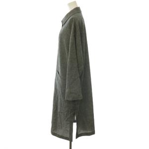 dama collection ロングコート ステンカラー 薄手 2 ブラック ホワイト /DO OS