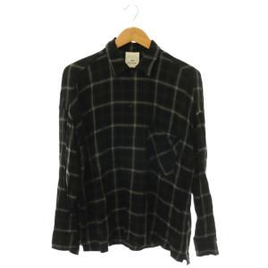 CHECK 2WAY SHIRT F ブラック グレー