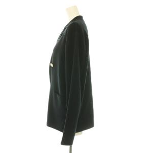 ebure Cotton Silk knit Jacket  コットンシルクニットジャケット ダブル ストレッチ 黒