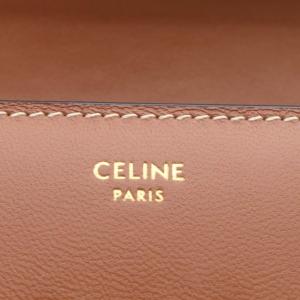 CELINE スモールフラップウォレット トリオンフ 三つ折り レザー タン 10D783BZG