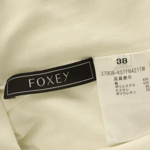 FOXEY 37908 レーススリーブ ニットトップス 38 ホワイト
