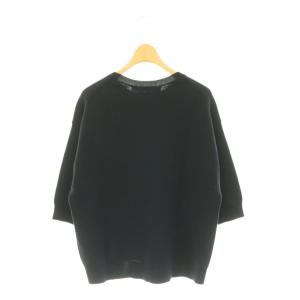 Framework 26SS ウォッシャブルスムースプルオーバー ニット カットソー 七分袖 紺 ネイビー /HS OS