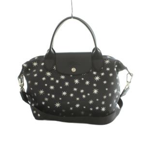 ル プリアージュ エトワール 2WAY ハンドバッグ ショルダーバッグ 星柄 紺 ネイビー シルバーカラー