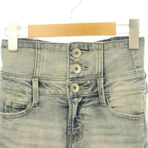 GYDA 26SS 【TINY】ハイウエストBACKクロスフレアパンツ デニム ジーンズ XS ライトインディゴ