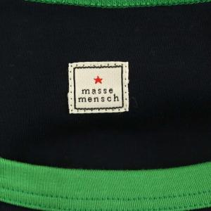 MASSE MENSCH パイピング ノースリーブワンピース ロング ベルト付 ネイビー /MY OS