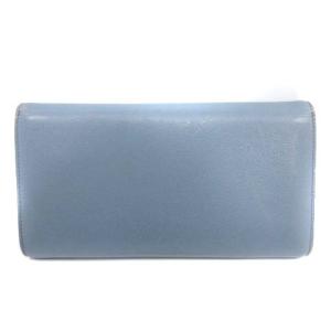 CELINE 107853APM トロッター ラージ レザー 長財布 グレーブルー 