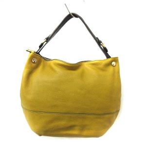 FURLA F5917 ハンドバッグ ショルダーバッグ シュリンクレザー 2way レザー イエロー