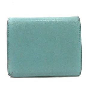 CELINE SMALL FOLDED MULTIFUNCTION 財布 三つ折り レザー ライトブルー