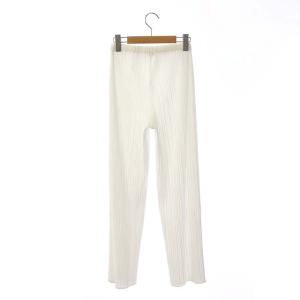 PLEATS PLEASE ISSEY MIYAKE イッセイミヤケ プリーツパンツ イージー フレア 2 ホワイト