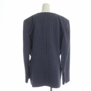 Christian Dior セットアップ ノーカラージャケット Vネック 1B ストライプ スカート 11 ネイビー