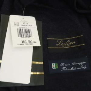 Leilian テーラードジャケット 薄手 ミドル丈 2B 15+ ダークグレー