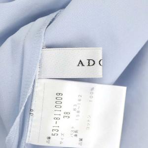 ADORE 18SS ハイツイストツイル バックリボンブラウス ボリュームスリーブ 長袖 38 ライトブルー