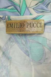 Emilio Pucci ワンピース タイト 総柄 I40 ライトブルー